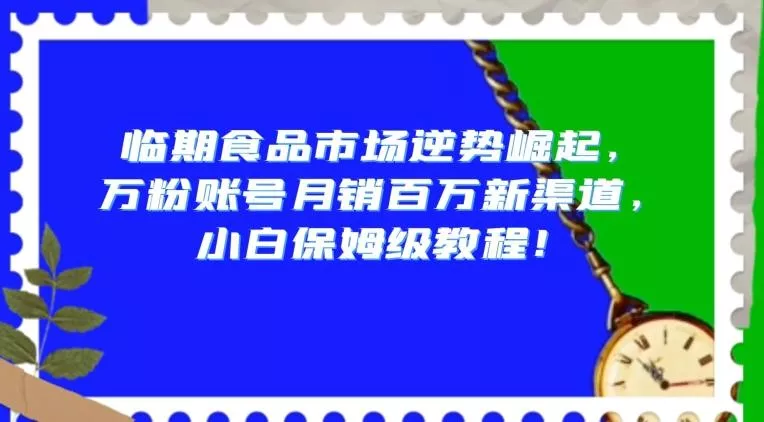 临期食品市场逆势崛起，万粉账号月销百万新渠道，小白保姆级教程【揭秘】-创享联盟-猴哥资源发布站