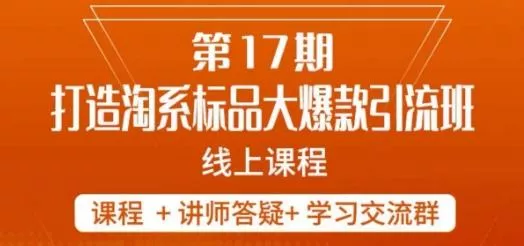 南掌柜-第17期打造淘系标品大爆款，5天线上课-创享联盟-猴哥资源发布站