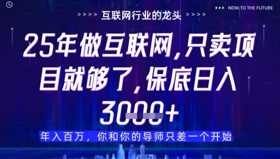 什么!25年你还在找项目做?风口早就变了,卖项目才是稳挣不赔【揭秘】-创享联盟-猴哥资源发布站