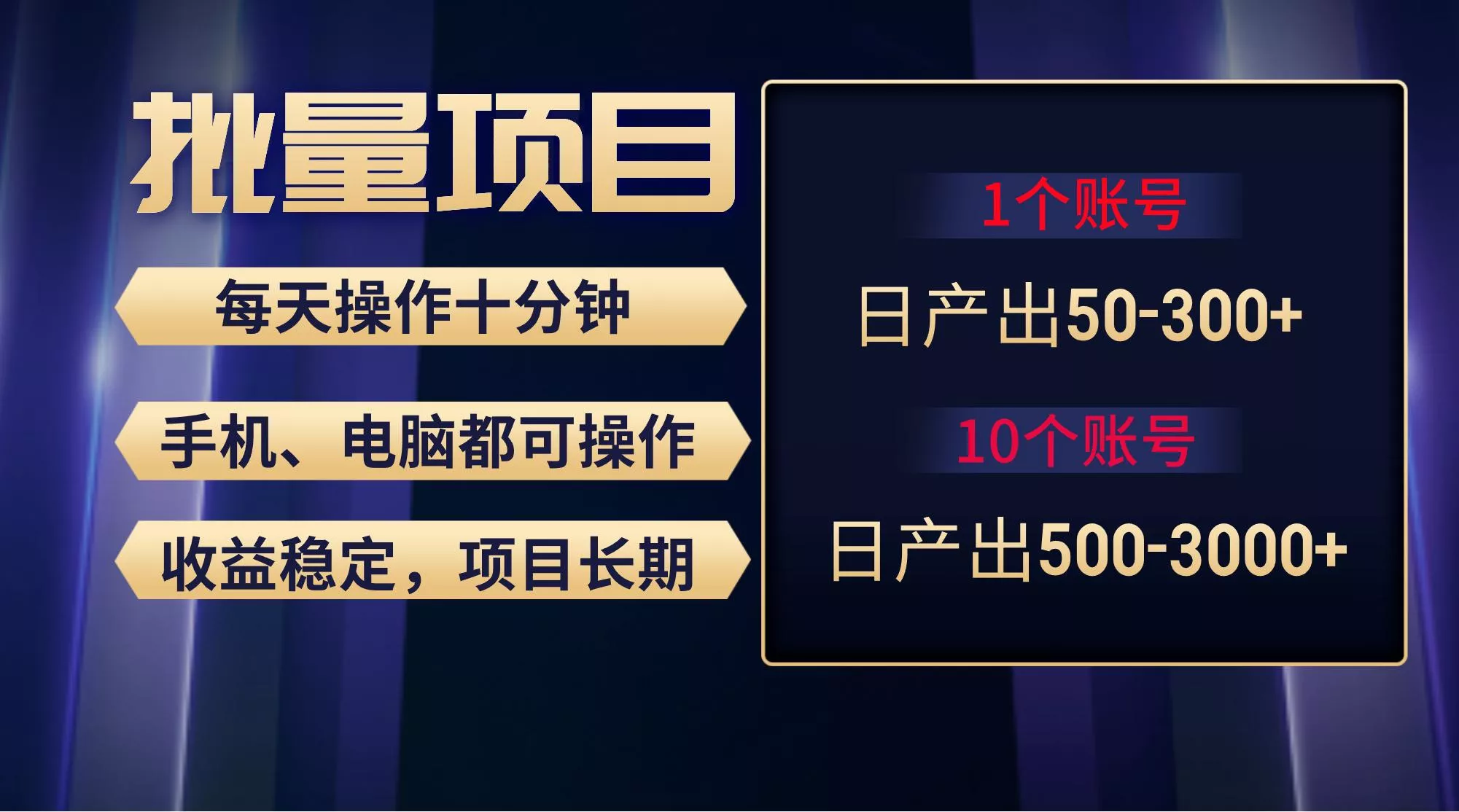 红利项目稳定月入过万，无脑操作好上手，轻松日入300+-创享联盟-猴哥资源发布站