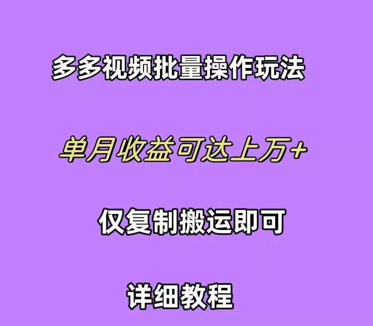(10029期)拼多多视频带货快速过爆款选品教程 每天轻轻松松赚取三位数佣金 小白必...-创享联盟-猴哥资源发布站