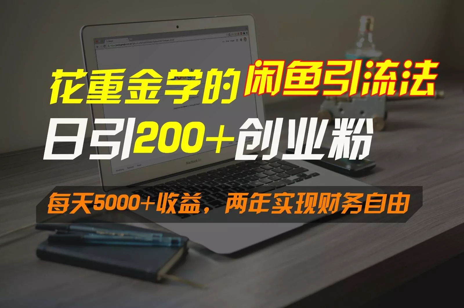 花重金学的闲鱼引流法，日引流300+创业粉，每天5000+收益，两年实现财务自由-创享联盟-猴哥资源发布站
