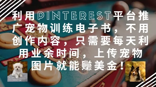 利用Pinterest平台推广宠物训练电子书,不用创作内容,只需要每天利用业余时间,上传宠物图片就能挣美金!-创享联盟-猴哥资源发布站