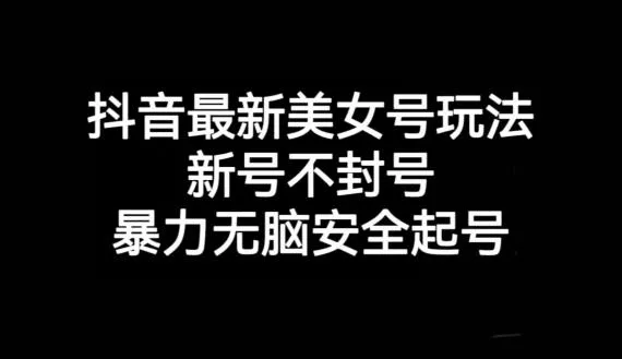 抖音最新美女号玩法,新号不封号,暴力无脑安全起号【揭秘】-创享联盟-猴哥资源发布站