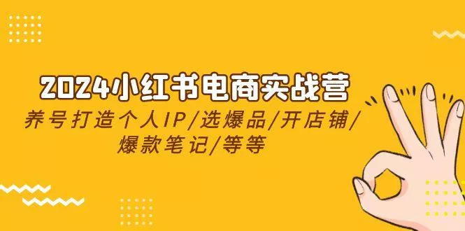 2024小红书电商实战营，养号打造IP/选爆品/开店铺/爆款笔记/等等(24节)-创享联盟-猴哥资源发布站