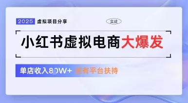 小红书虚拟电商项目,平台大力免费流量扶持,低门槛1拖3玩法-创享联盟-猴哥资源发布站