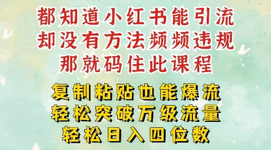小红书靠复制粘贴一周突破万级流量池干货，以减肥为例，每天稳定引流变现四位数【揭秘】-创享联盟-猴哥资源发布站
