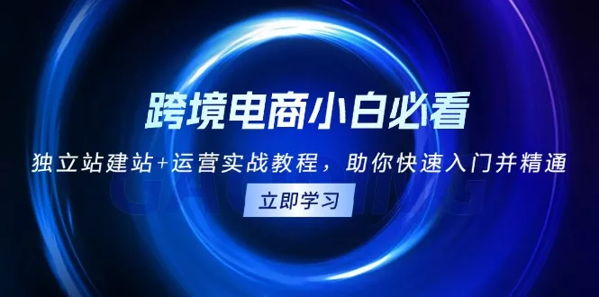跨境电商小白必看！独立站建站+运营实战教程，助你快速入门并精通-创享联盟-猴哥资源发布站