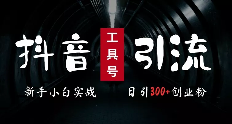 2024最新抖音工具号引流玩法，高效日引300+创业粉，当天变现5k，小白也可成为实战高手-创享联盟-猴哥资源发布站