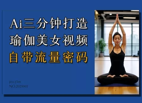 Ai3分钟打造瑜伽美女视频，自带流量密码-创享联盟-猴哥资源发布站