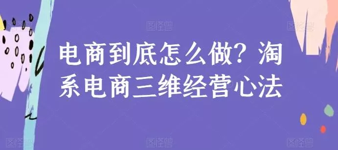 电商到底怎么做？淘系电商三维经营心法-创享联盟-猴哥资源发布站