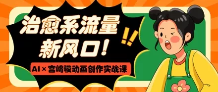 治愈系流量新风口，AI+宫崎骏动画创作实战课，从0到1打造爆款视频-创享联盟-猴哥资源发布站