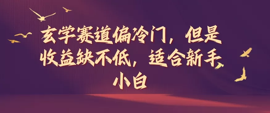 玄学赛道偏冷门，但是收益缺不低，适合新手小白【揭秘】-创享联盟-猴哥资源发布站