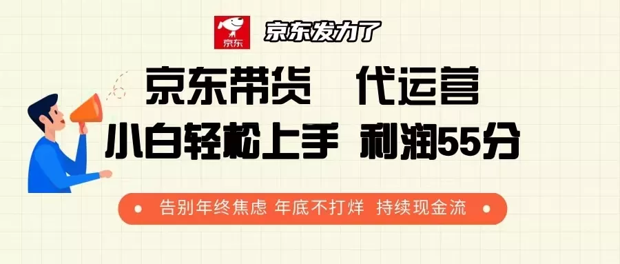 京东带货 代运营 利润55分 告别年终焦虑 年底不打烊 持续现金流-创享联盟-猴哥资源发布站