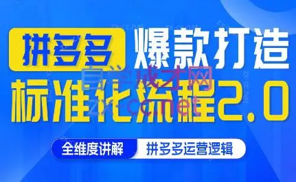 云杉老师·拼多多爆款打造标准化流程2.0-创享联盟-猴哥资源发布站