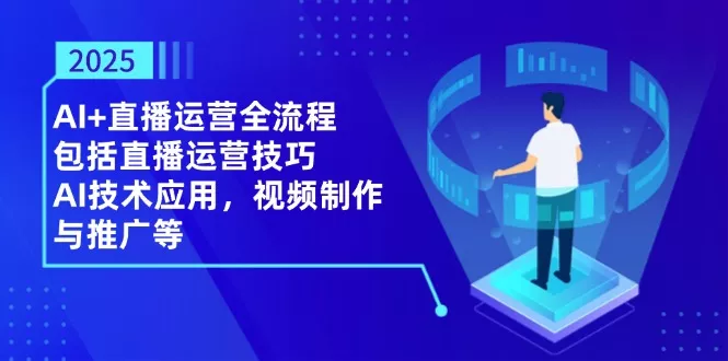 2025AI+直播运营全流程，包括直播运营技巧，AI技术应用，视频制作与推广等-创享联盟-猴哥资源发布站